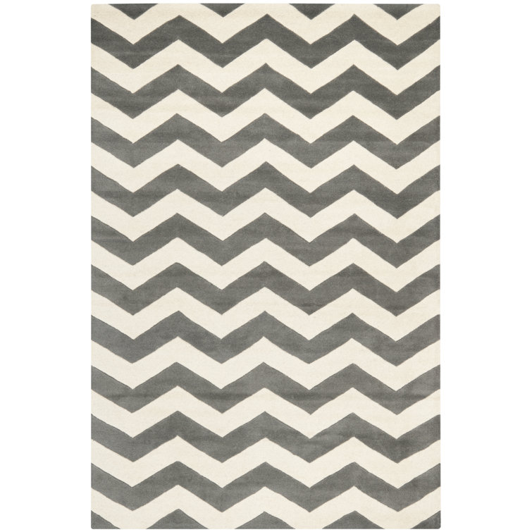 Lesedi Chevron Wool Hand Woven Area Rug