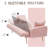 Rinor 69" Convertible Reclining Sofa Bed with Teddy Fleece Upholstery, 3-Position Adjustable Backrest and Metal Legs-1734586646