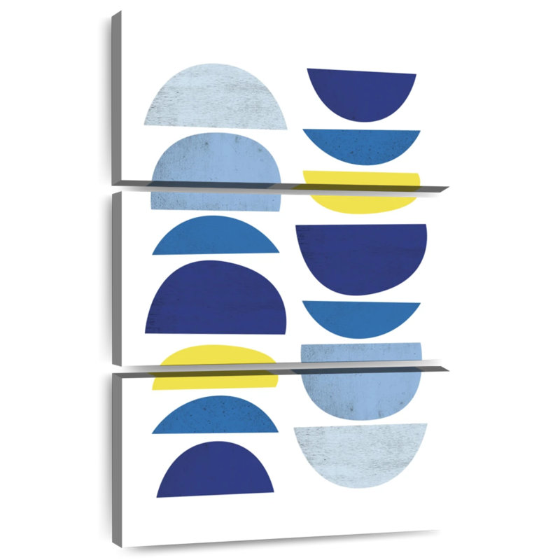 Avery bleu jaune moderne I, H 45 po x l 28 po