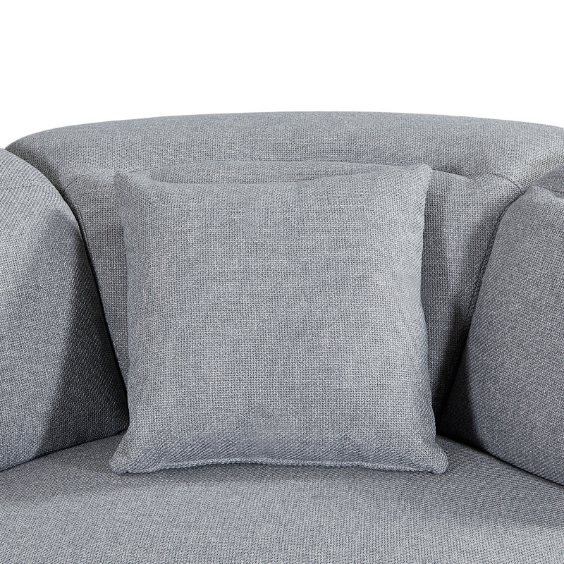 Canapé modulaire 3 pièces Alsace, Polyester gris alsace