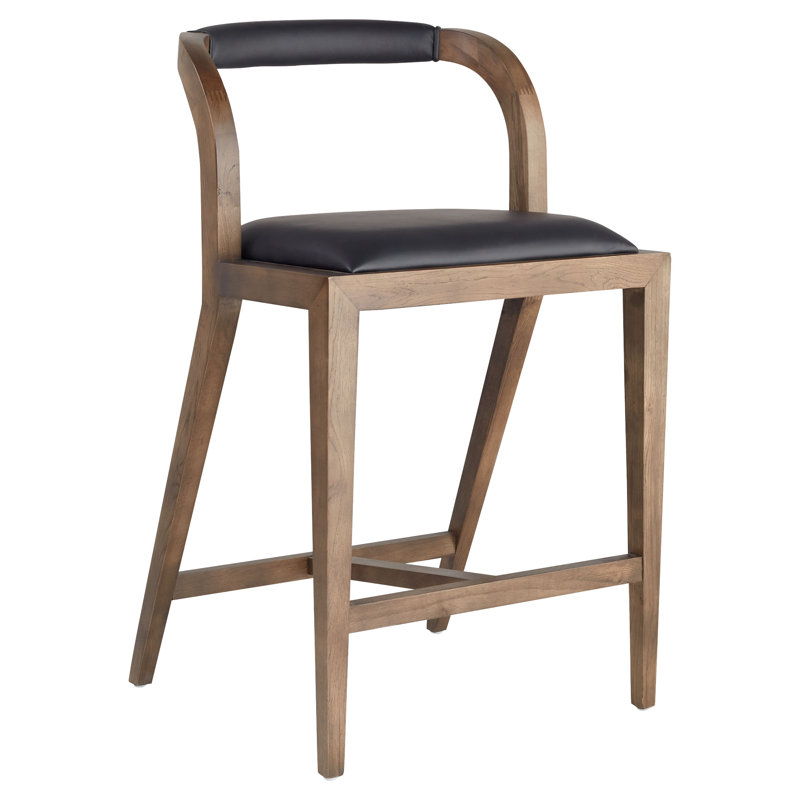 Caralia Upholstered Counter Stool with Solid Wood Frame