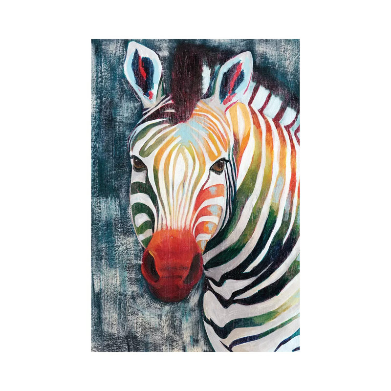Prism Zebra II by Grace Popp - Wrapped Canvas Print, 66.04 cm H x 45.72 cm W