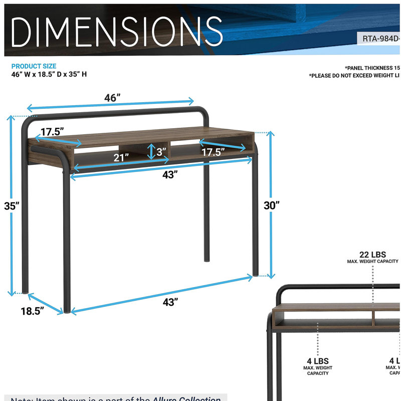 Bureau moderne en noyer classique