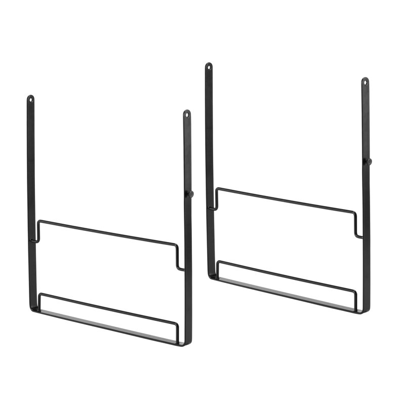 Black Metal 2-Tier Dish Rack with Utensil Cup