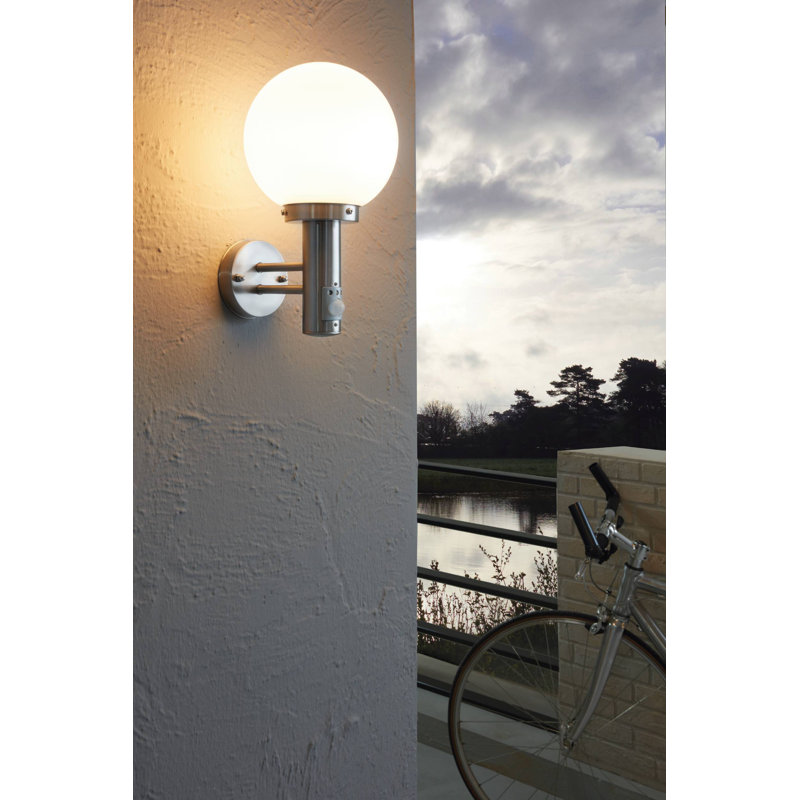 Denoila Silver Frosted Glass, No Motion Sensor, 36 cm H x 20 cm W x 24 cm D