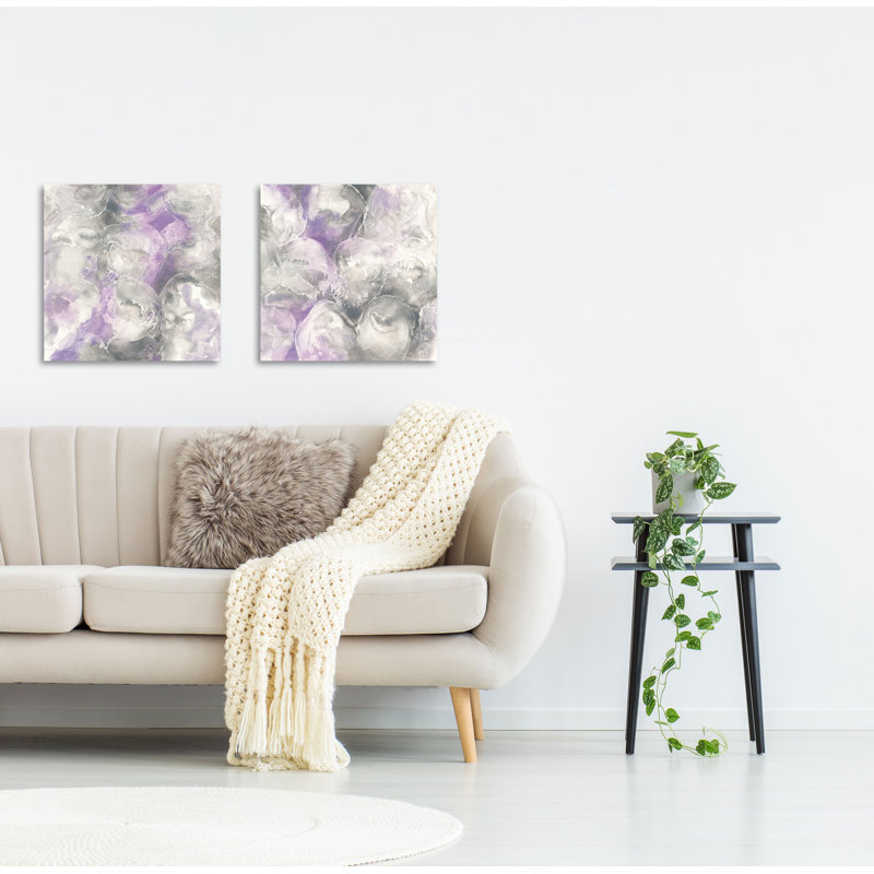 " Amethyst Circles I & II " by Chris Paschke 2 - Pieces, Paper, 16" H x 16" W x 0.01" D