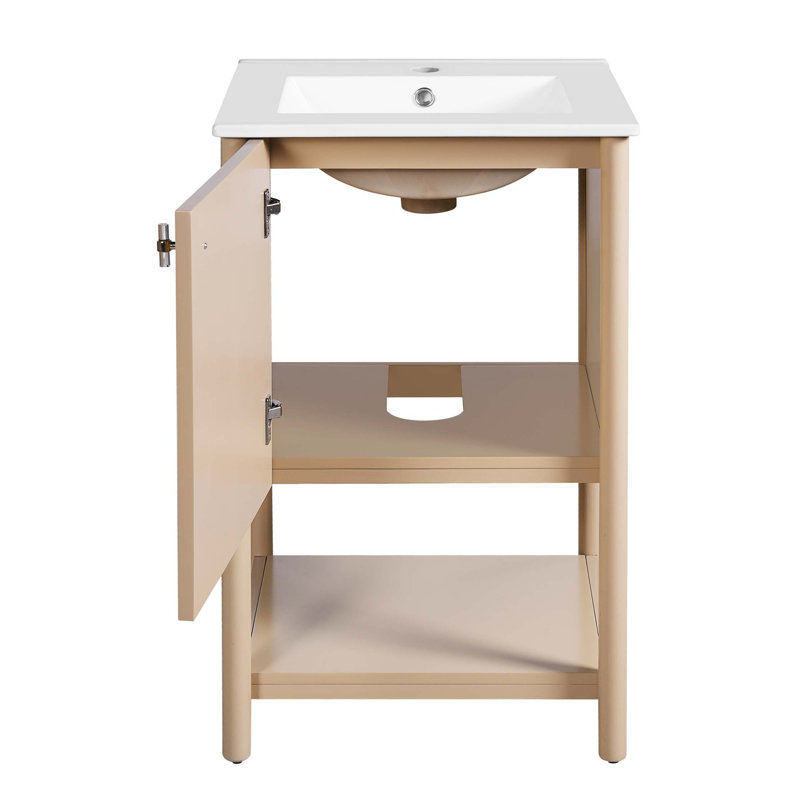 Ensemble de meuble-lavabo sur pied 20 po avec lavabo en céramique