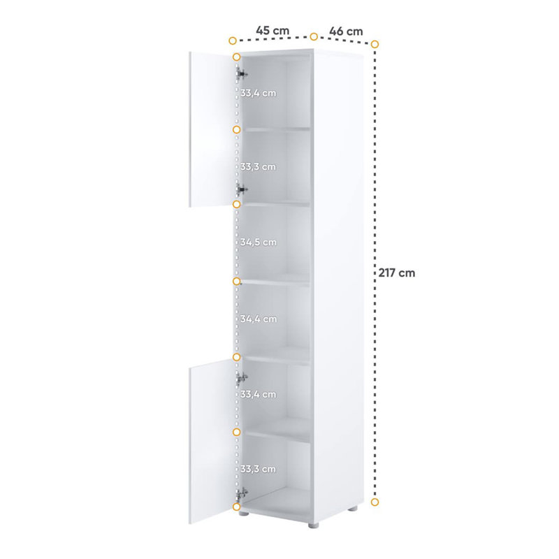 Nadarius Storage Bed, White Matt, Small Double (4')