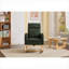 Chaise berçante moderne à haut dossier FlowLuxe à dossier haut, tissu en peluche vert classique pour chambre d'enfant et salon-1501889636