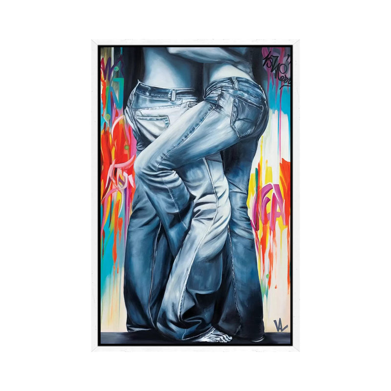 Flare...for Ever 1 Piece Painting on Canvas, 101.6cm H x 66.04cm W x 3.81cm D, White Framed
