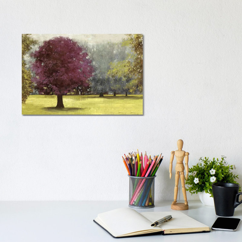 Summer Days, Plum by PI Studio - Wrapped Canvas Print, 20.32 cm H x 30.48 cm W