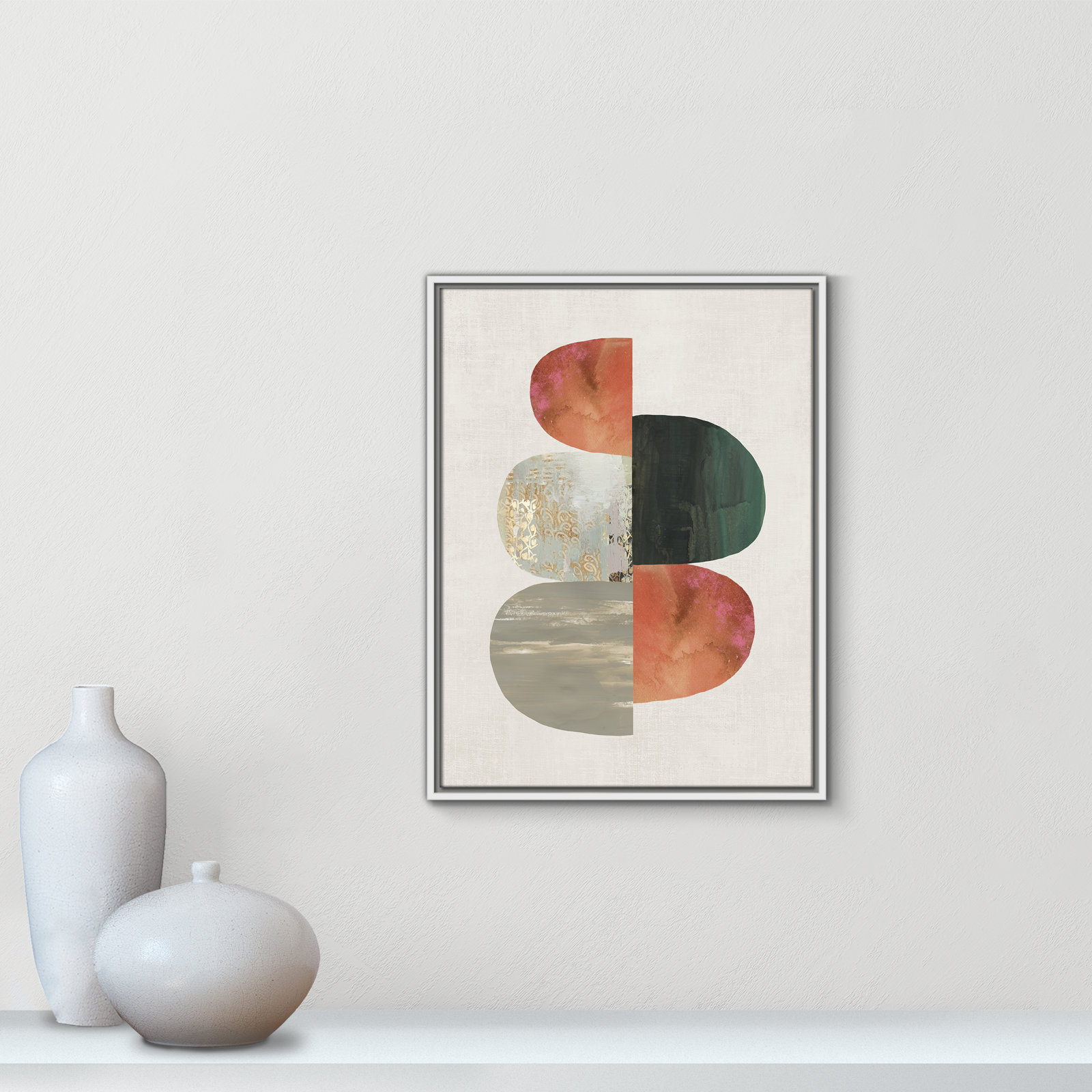 Evolving Energy II by Tom Reeves - Print, Framed Canvas, 25.5" H x 19.5" W, White