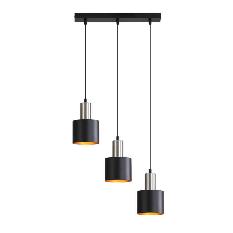 Bavleen 3 - Light Matte Black Drum Pendant