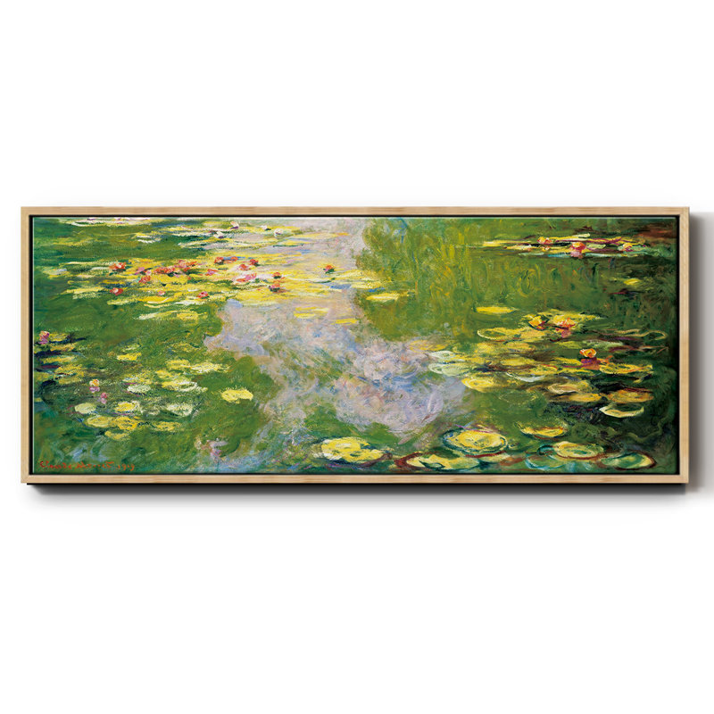 Nymphéas - toile encadrée, H 20 po x l 50 po
