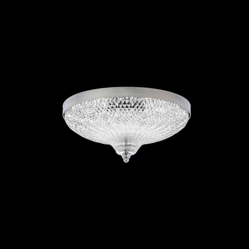 Roma 1 Light Flush Mount, 5.6" H x 12.1" W x 12.1" D, Chrome
