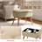 20" Storage Ottoman, Foot Rest Ottoman with Padded Seat, Foot Stool with Wood Legs for Living Room Bedroom Couch, Beige-621987650