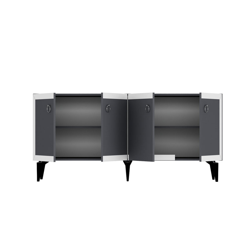 Tylor 150cm Console Table, Grey/White