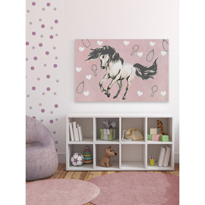 Crownover Grooming Unicorn 1 Piece Wall Art on Canvas