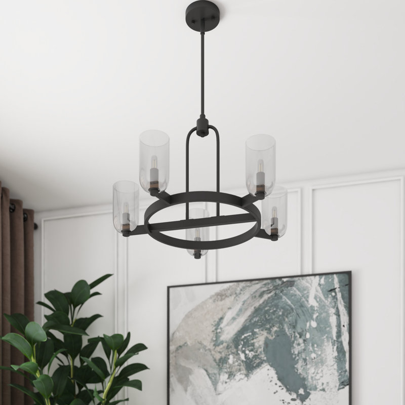 Hansley 5-Light Chandelier with Clear Glass