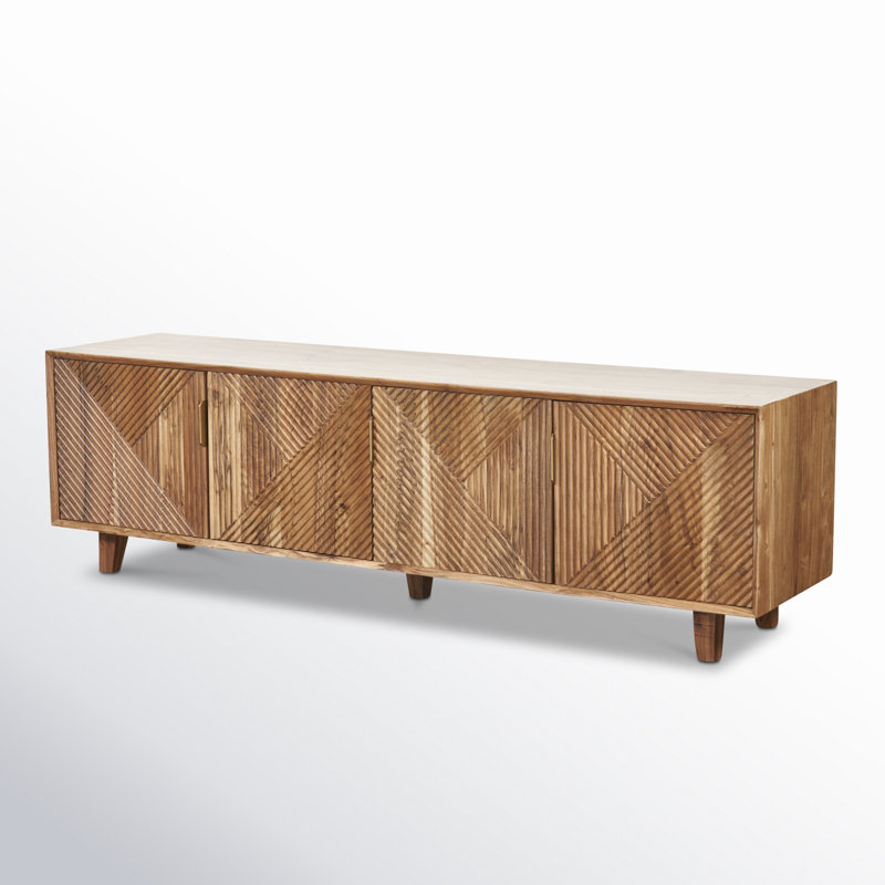 Shaurya Unfinished TV Stand for TVs up to 75", Brown