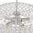 18.75"W Bevers 5-Light Large Silver Statement Chandelier with Cascading Crystals