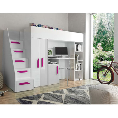 Farrar Storage Kids Bed with Desk