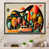 Toile avec cadre flottant noir