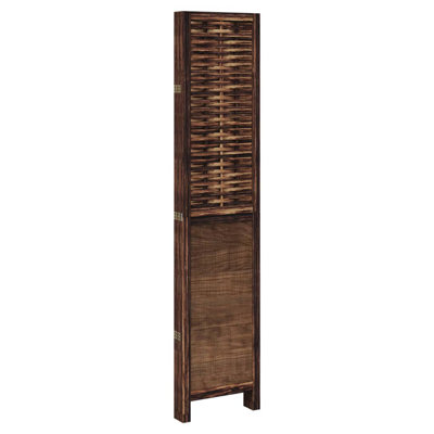 Room Divider 5 Panels White Solid Wood Paulownia