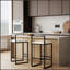 Ensemble de 2 tabourets de bar modernes en similicuir avec structure en métal durable pour îlot de cuisine et comptoir