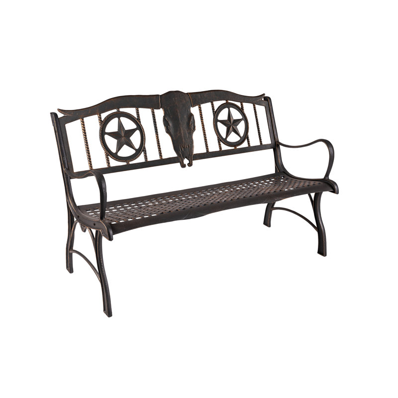Banc de parc en fonte Hembree Longhorn