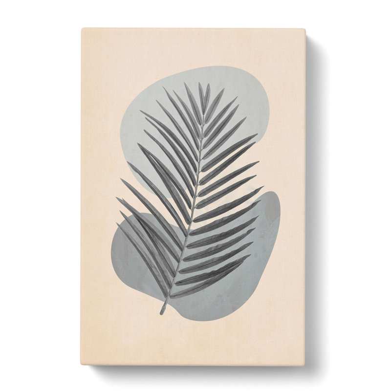 Grey Botanical Rock Composition - Wrapped Canvas Print, 50cm H x 35cm W x 3cm D