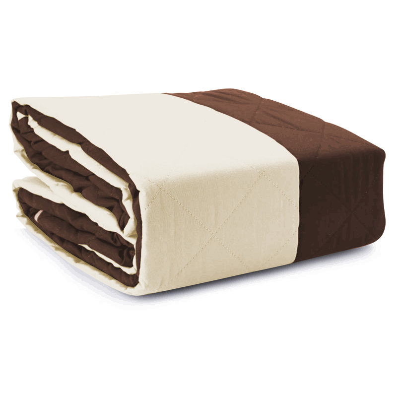 Housse pour causeuse à coussin en T, Chocolat/cannelle