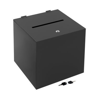 Acrylic Donation Box, Suggestion Box with Lock & 2 Keys, Ballot Box for Voting, Charity, Ballot, Suggestions