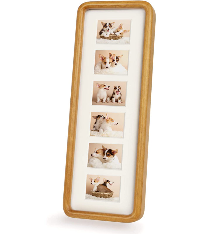 Jessina Teak Wood Picture Frame - Set of 2 with Mat