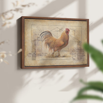Rustic Fowl I -Framed Print - Restickable