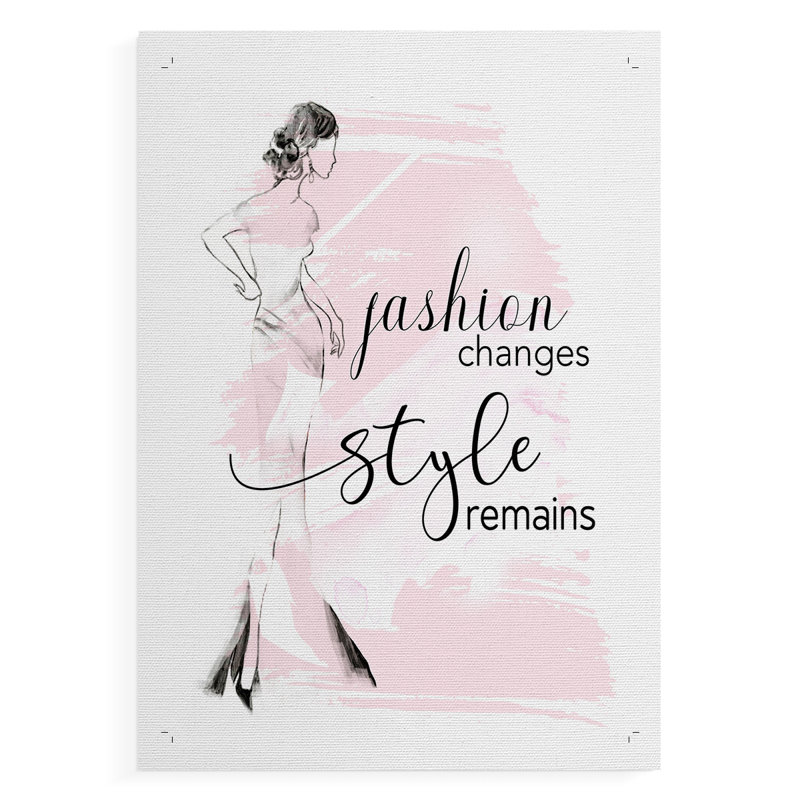 La mode change de style - impression sur toile seulement - non encadrée, H 27 po x l 18 po