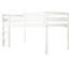 Lit simple mezzanine en bois massif blanc. Améliorez l'espace de votre chambre à coucher. Inclus. Élégant. Le cadre 79,5 po x l 42,7 po x L 44,8 po maximise l'espace et la durabilité.