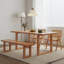 Log-style rectangular solid wood dining table-712472874