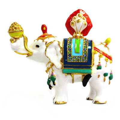 Figurine éléphant portant Mani Baozhu