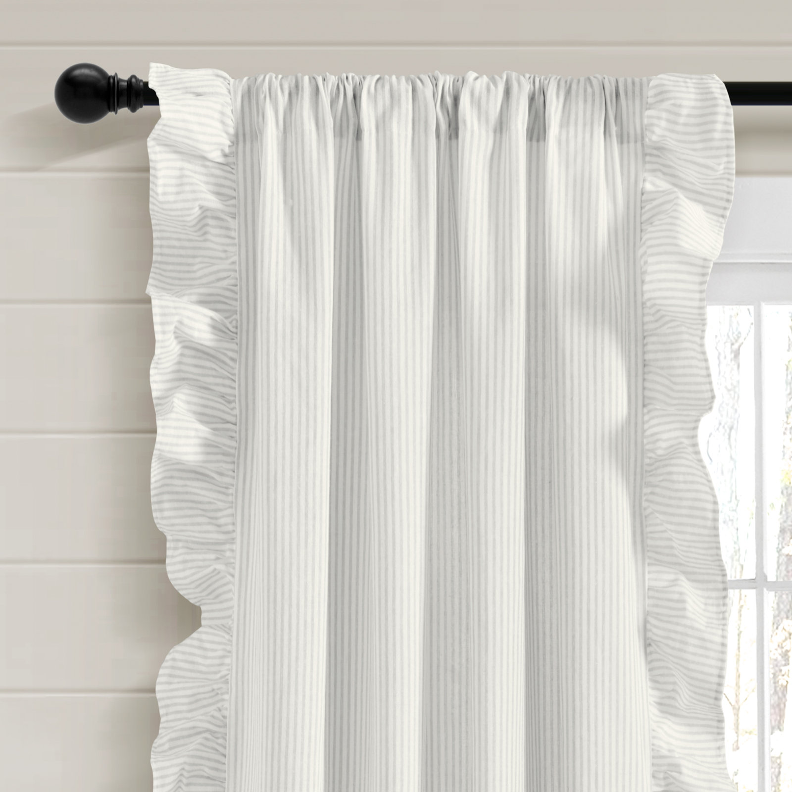 Yolandi Room Darkening Curtain, Light Gray