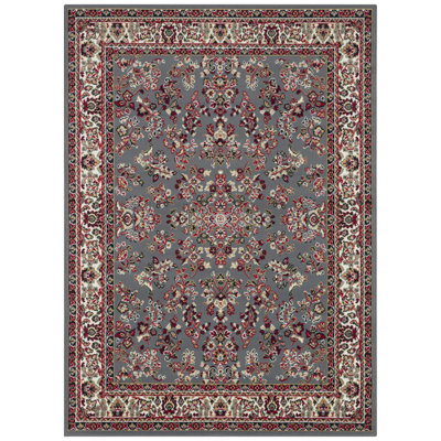 Zabul Tufted Red/Grey/Oak Rug