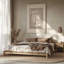 Toile tendue avec grand carton beige-641532170