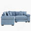 Canapé modulaire surdimensionné surdimensionné avec conception convertible, assise profonde, accoudoirs très larges et 10 coussins décoratifs en velours côtelé-714242101