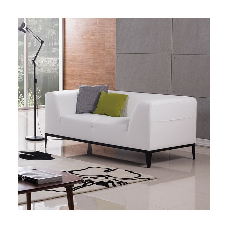 Causeuse Hogarth, Simili cuir blanc