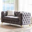 62,58 po, velours royal, capitonnage, 2 coussins décoratifs, pieds en métal, sièges à ressorts et en mousse définis avec motif à boutons, pieds, confortable pour le bureau-121367915