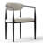Upholstered Chenille Dining Chairs with Arms-310175484-304914987