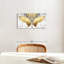 «Decor Elements Dripping Gold Gold Wings on Canvas», reproduction de 2 pièces-93822204