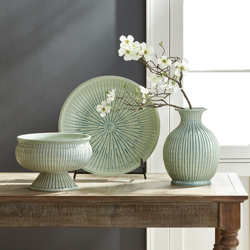 Graffio Handmade Table Vase, Celadon