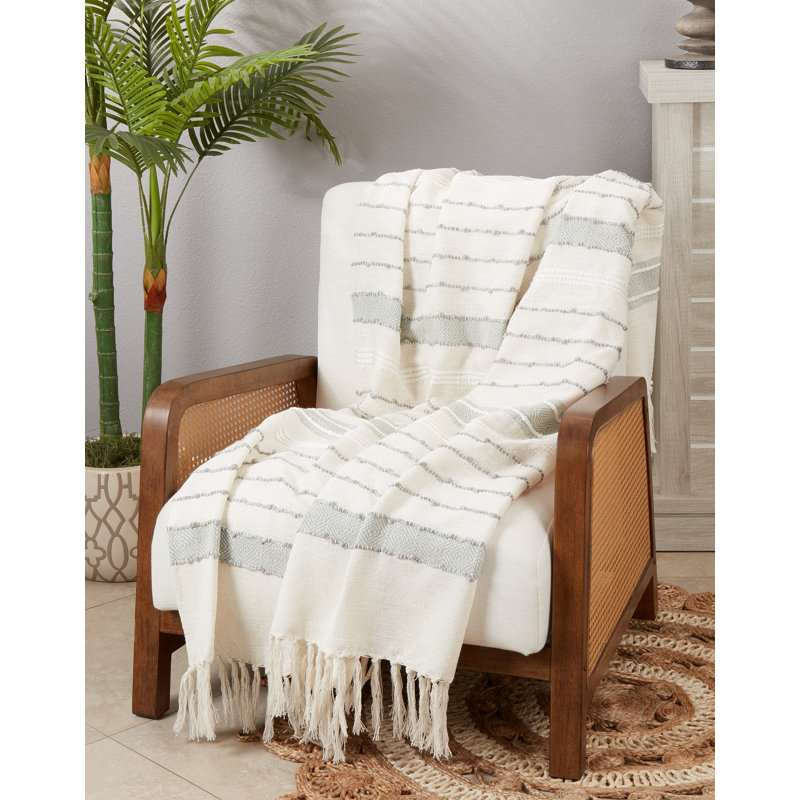 Hand Woven Throw Blanket, Ivory