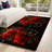 Red Rose Floral Area Rug, Flat Design, Machine Washable Non Slip, Indoor Decor for Living Room Bedroom Entryway Front Door Kitchen Balcony Apartment Cozy Home-683806970